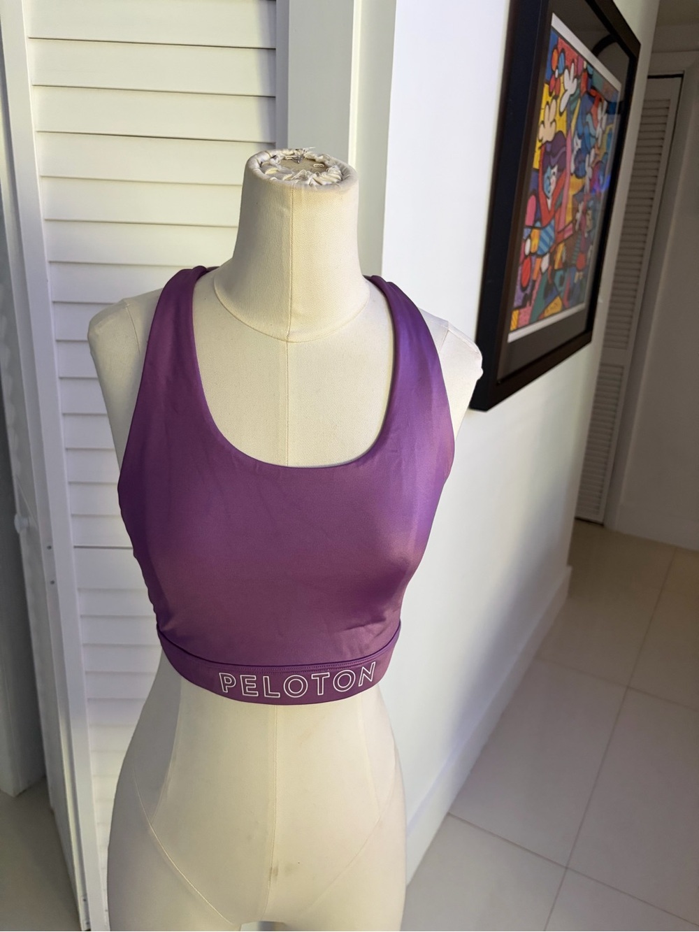 Peloton Women's Purple Racerback Scoop Sports Bra